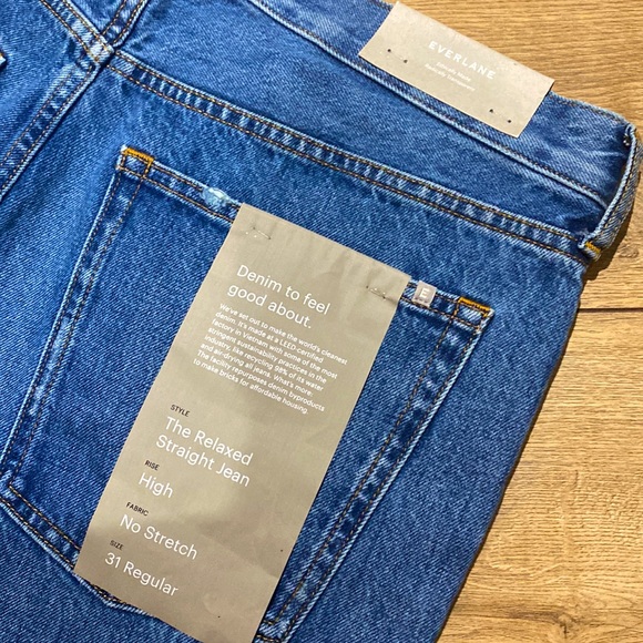 NWT EVERLANE The Relaxed Straight Jean Organic Cotton - Picture 6 of 9